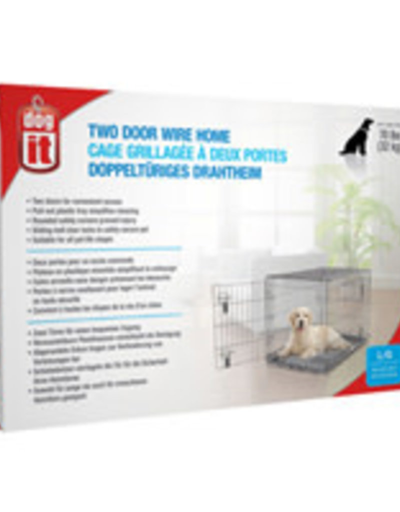 Dogit Dogit Two Door Wire Home Crates with Divider - Large - 36 x 22 x 24.5 in