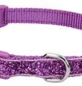 Lil Pals Li'l Pals Adjustable Dog Collar with Glitter Overlay - Orchid 3/8x8-12in