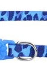 Lil Pals Li'l Pals Adjustable Patterned Dog Collar - Blue Leopard 5/16x8-12in