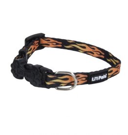 Lil Pals Li'l Pals Adjustable Patterned Dog Collar - Flames 5/16x6-8in