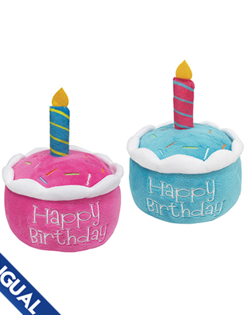 Foufou FouFou Plush Birthday Cake Dog Toy - Pink