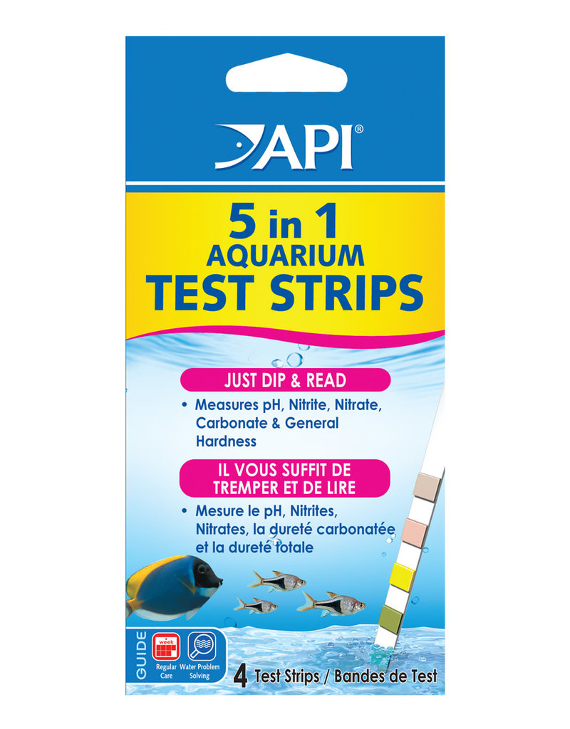 API API 5 in 1 Aquarium Test Strips - 4 pk