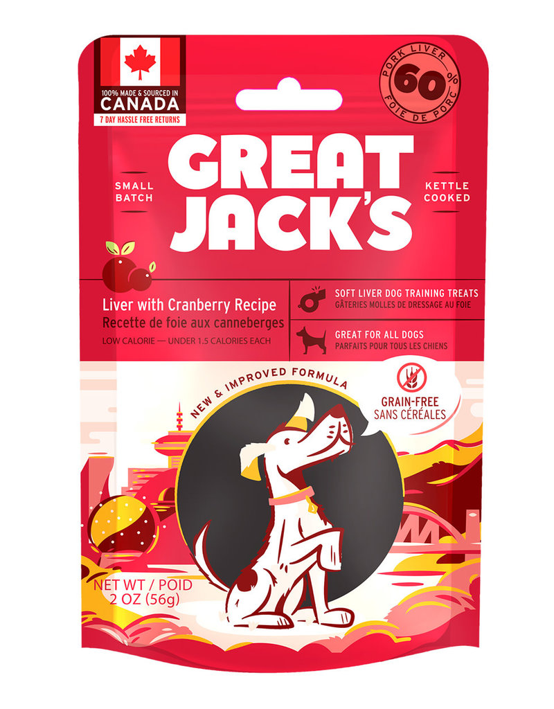 Great Jack's Great Jack's Grain-Free Soft Liver Training Treats - Liver with Cranberry Recipe - 56g