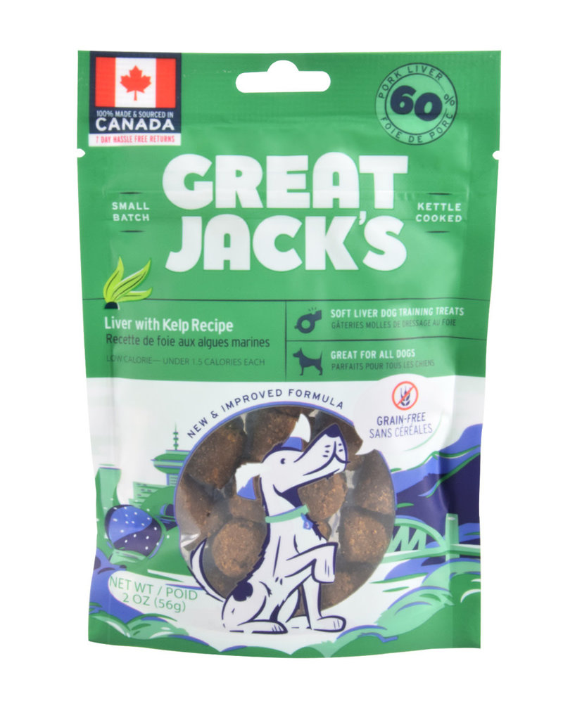 Great Jack's Great Jack's Grain-Free Soft Liver Training Treats - Liver with Kelp Recipe - 56g