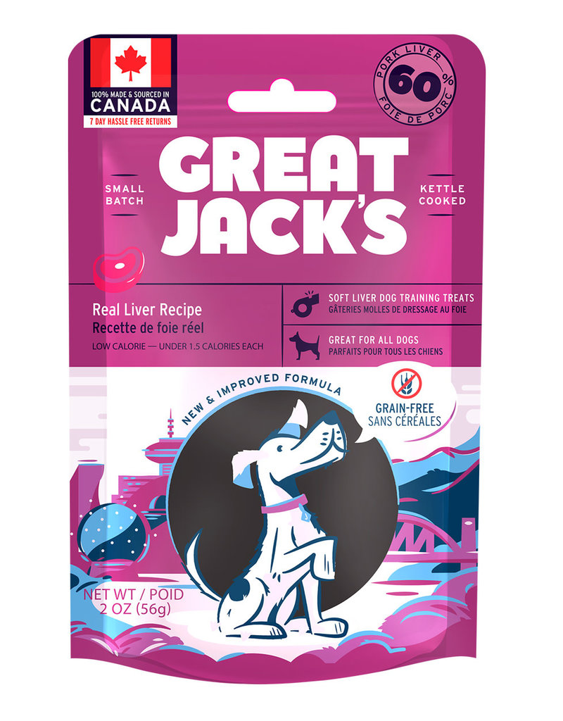 Great Jack's Great Jack's Grain-Free Soft Liver Training Treats - Real Liver Recipe - 56g
