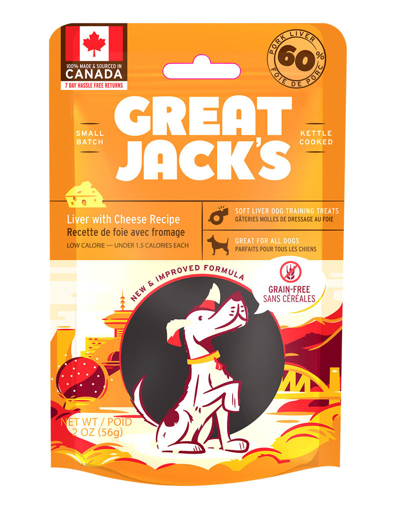 Great Jack's Great Jack's Grain-Free Soft Liver Training Treats - Pork Liver & Cheese Recipe - 56g