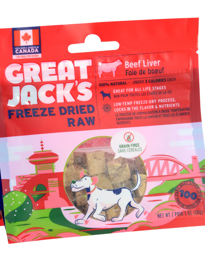 Great Jack's Great Jack's Freeze Dried Raw Treats - Beef Liver - 1 oz