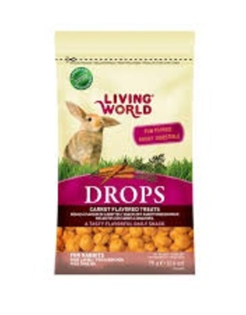 Living World Treat Drops Rabbit - Carrot - 75g