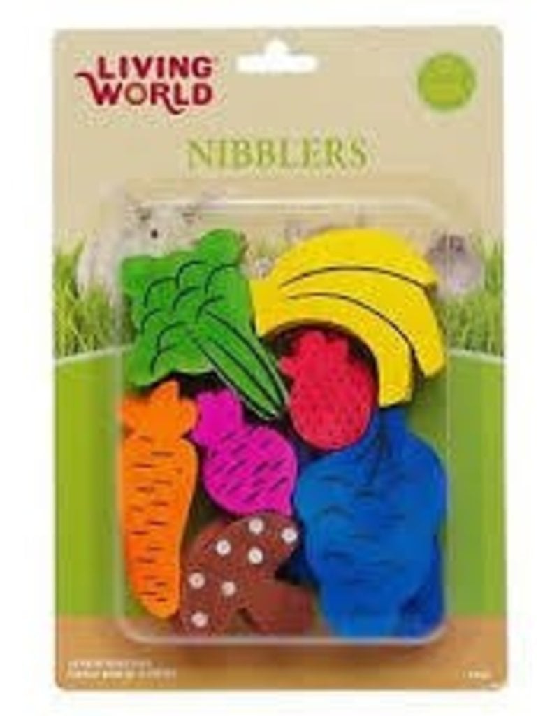 Living World Nibblers Wood Chews - Fruit/Veggie Mix