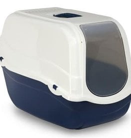 Bergamo Cat Litter Pan Romeo with Top and Filter Night Blue