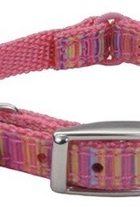 Lil Pals Li'l Pals Ribbon Safety Kitten Collar - Pink Stripe 5/16x6-8in