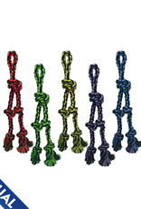 Multiple Nuts for Knots Rope Tug with 2 Danglers 15"