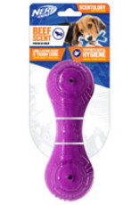 Nerf Dog Nerf Dog Scentology Barbell - Beef Scent - Purple