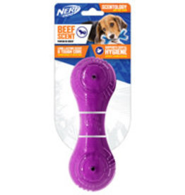 Nerf Dog Nerf Dog Scentology Barbell - Beef Scent - Purple