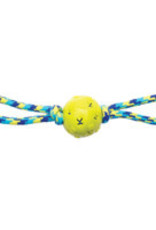 Zeus K9 Fitness Ball Double Tug with TPR Ball Encasing Tennis Ball - 16 in