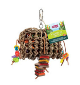 Living World Tropical Trove Foraging Pouch with Wood Bird Toy