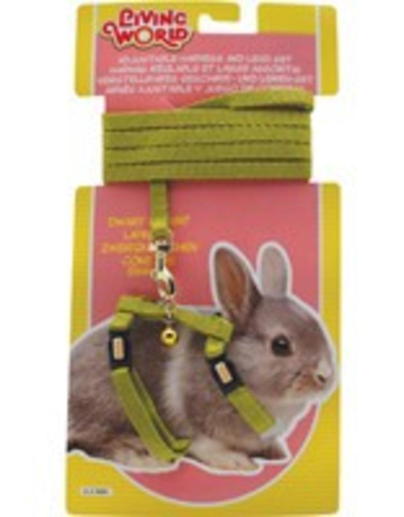 Living World Dwarf Rabbit Harness & Lead set Green