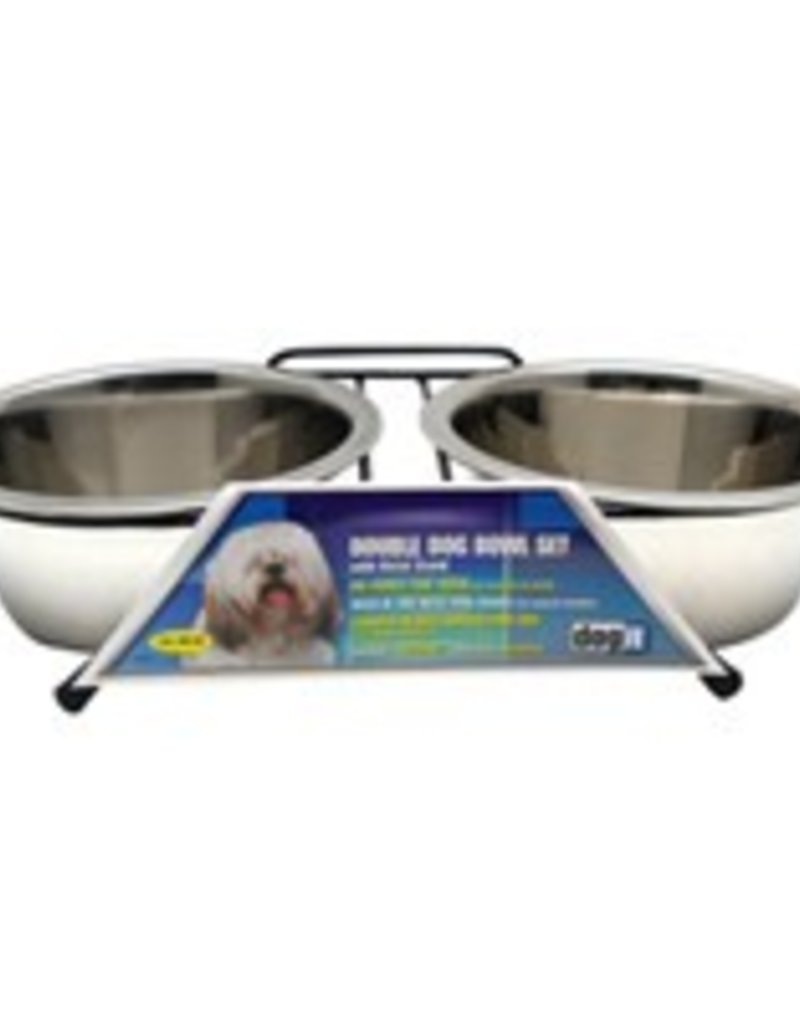 Dogit Dogit Stainless Steel Double Dog Diner - Medium - 2 x 750ml (25 fl oz)