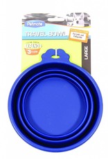 Petmate Silicone Travel Bowl Blue 3cup
