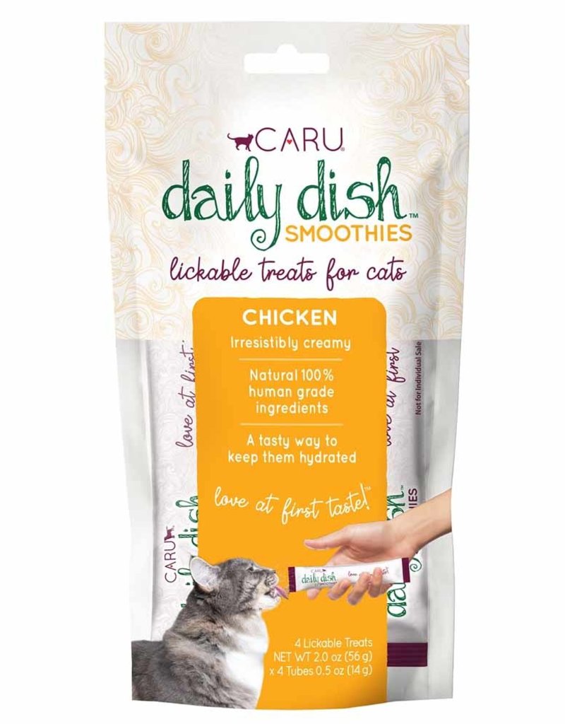 Caru Caru Daily Dish Smoothies for Cats - Chicken 4pk.