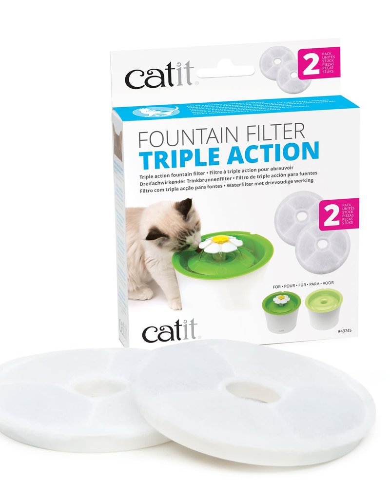 Catit Catit 2.0 Triple Action Fountain Replacement Filter - 2 pk