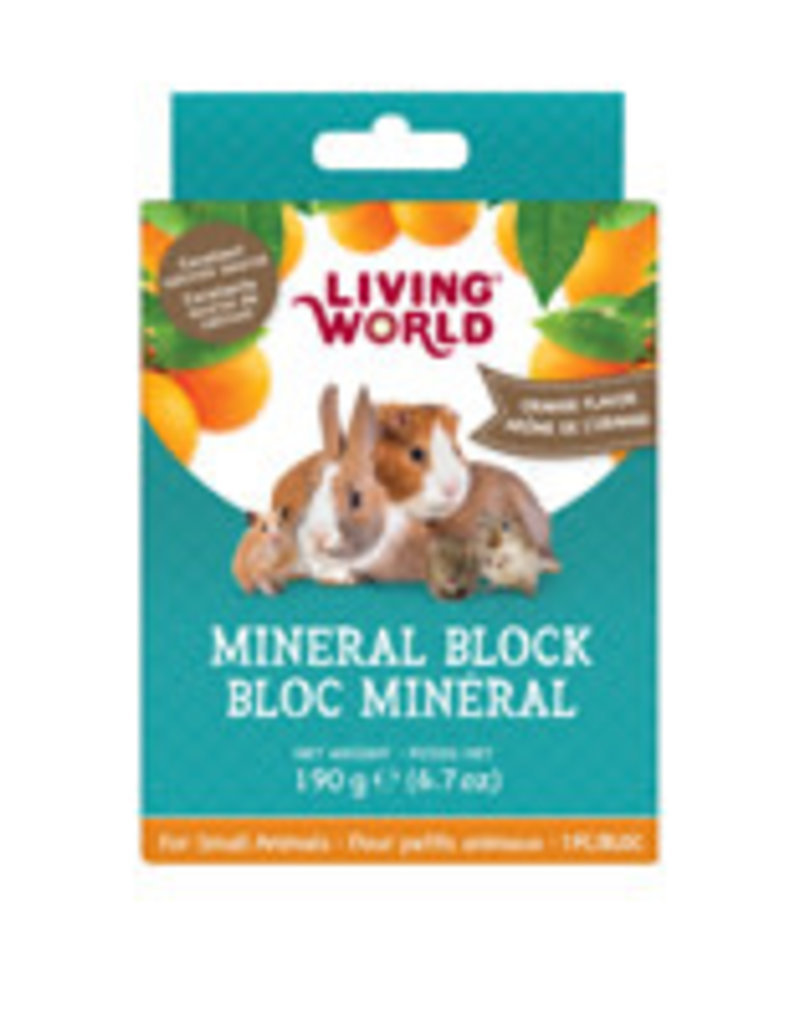 Living World Small Animal Mineral Blocks - Orange Flavour - Large - 190 g (6.7 oz)