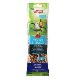 Living World Parrot Sticks Honey Flavour - 2 pack
