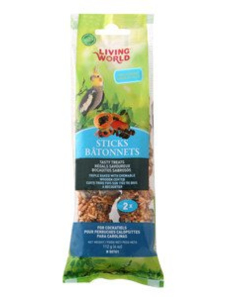 Living World Cockatiel Sticks Fruit Flavour - 2 pack