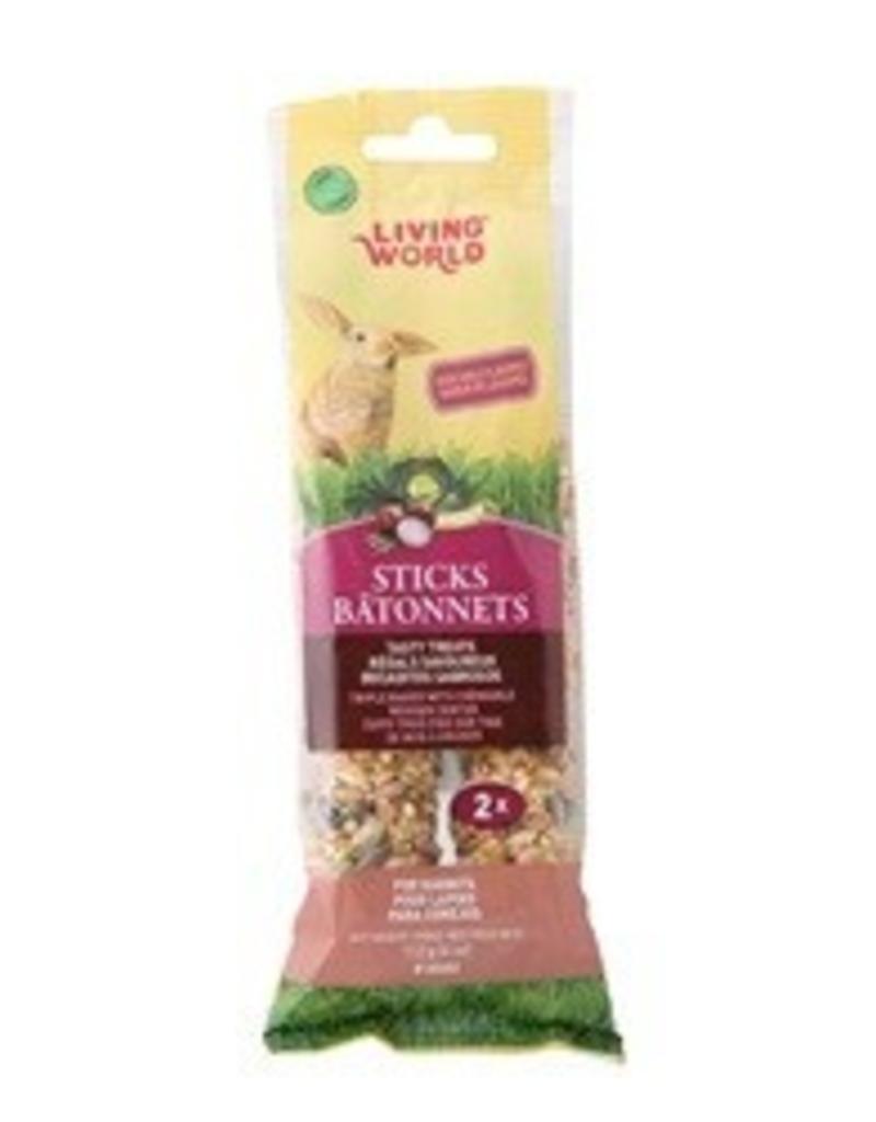 Living World Rabbit Sticks Vegetable Flavour - 2 pack