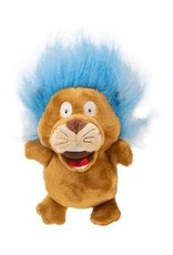 goDog Silent Squeak Crazy Hairs Lion Dog Toy - Large