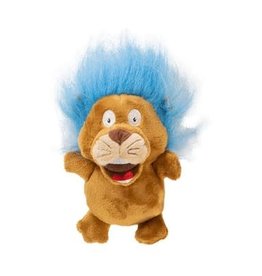 goDog Silent Squeak Crazy Hairs Lion Dog Toy - Large