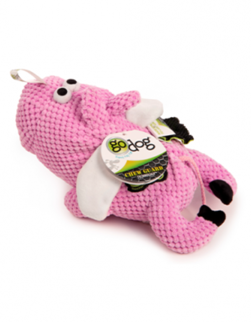 goDog Checkers Pig Dog Toy - Large