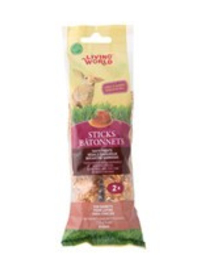 Living World Rabbit Sticks Honey Flavour - 2 pack