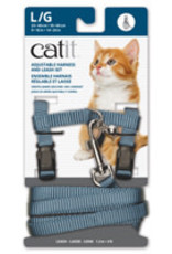 Catit Catit Adjustable Nylon Harness & Leash Set - Light Blue - Large