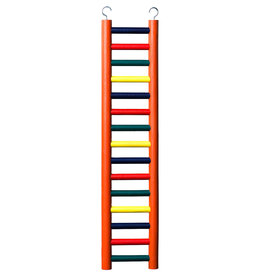 9-rung Wood Bird Ladder - Multi-color
