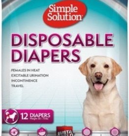 Simple Solutions Disposable Diapers Large Dog 12PK