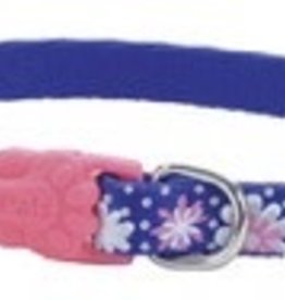 Lil Pals Li'l Pals Reflective Collar Flowers with Dots Dog 3/8x6-8in
