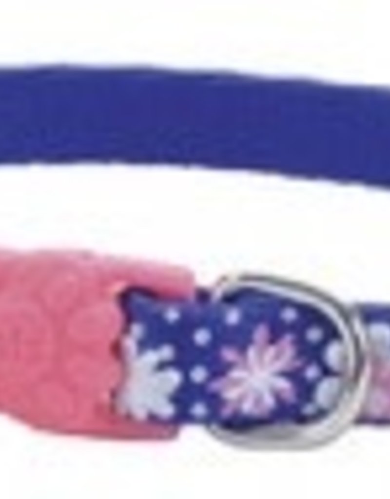 Lil Pals Li'l Pals Reflective Collar Flowers with Dots Dog 3/8x6-8in