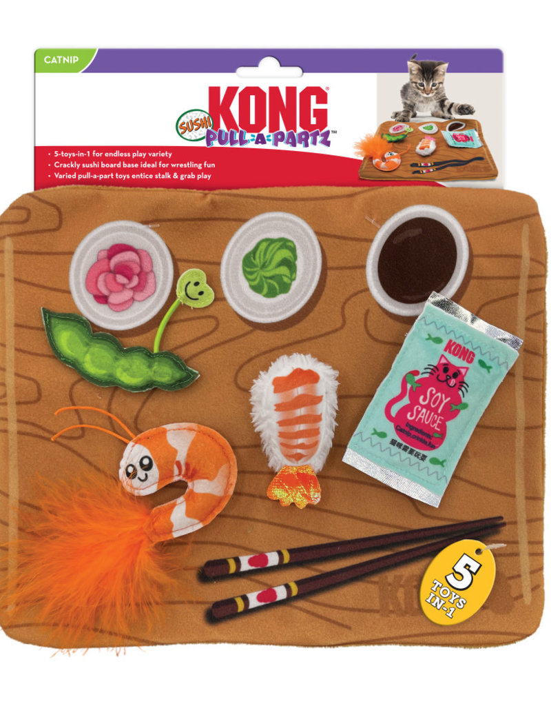 Kong Kong Cat Pull-A-Partz Sushi