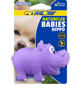 PETSPORT USA Petsport NaturFlex Babies Tiny Tots Hippo 3"