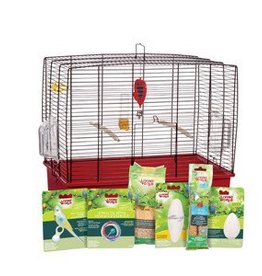 Living World Deluxe Budgie Starter Kit - 19.7in x 11.8in x 18.9in