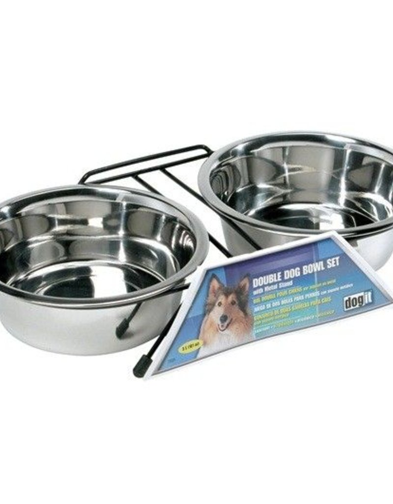 Dogit Dogit Stainless Steel Double Dog Diner - Large - 2 x 1.5L (50 fl oz)