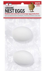 Little Giant Farm Little Giant Ceramic Nest Eggs - 2pk White
