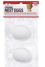 Little Giant Farm Little Giant Ceramic Nest Eggs - 2pk Brown