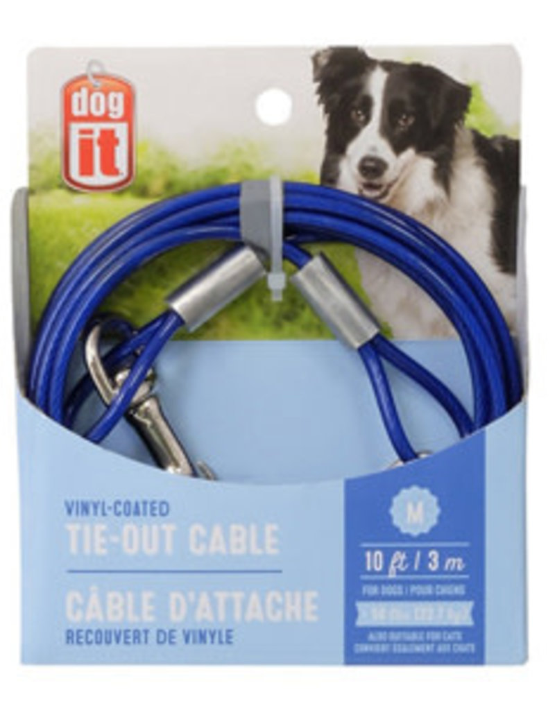 Dogit Dogit Tie-Out Cable - Blue - Medium - 3 m (10 ft)