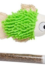 Bud-Z Green Fish with Catnip Pocket Cat Toy 4.5in