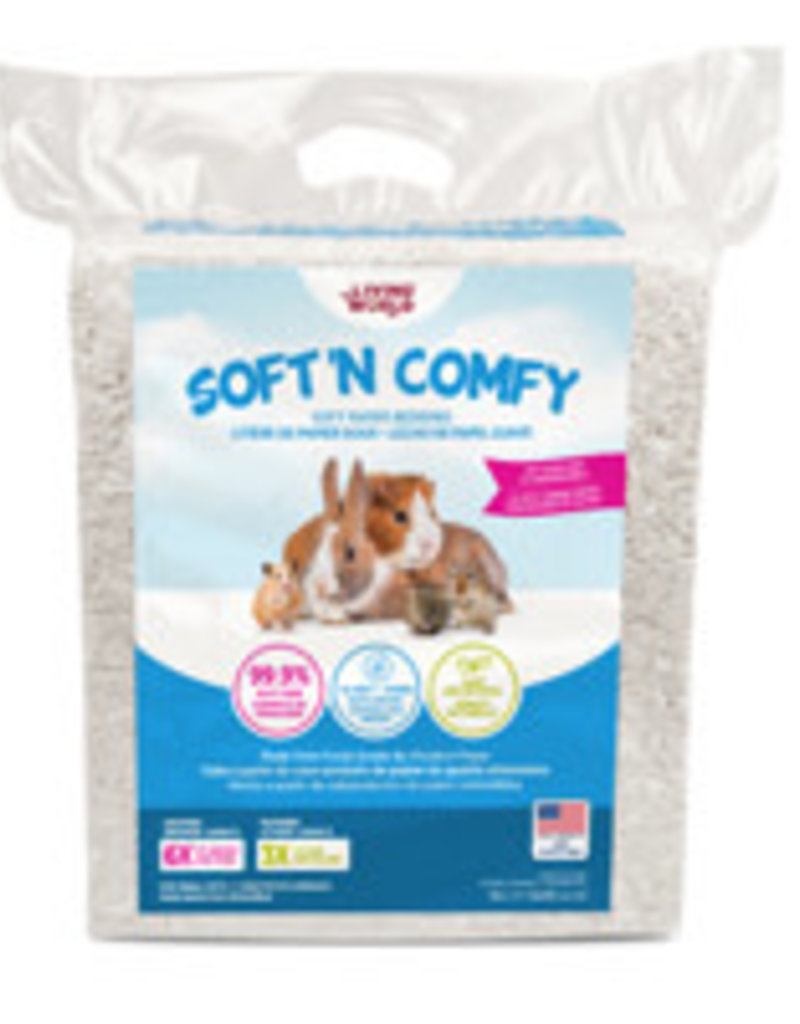 Living World Soft 'N Comfy Small Animal Paper Bedding - White - 56 L (3400 cu in)