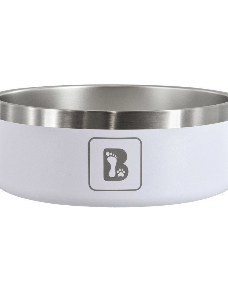 Brad Pattison BRAD PATTISON KYA Stainless Steel Dog Bowl - White