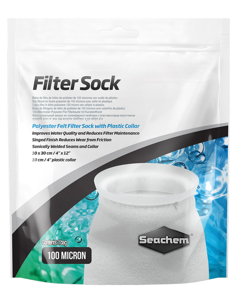 Seachem Filter Sock - 100 Micron - 4" x 12"