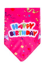 Happy Birthday Triangular Bandanas - Pink or Blue